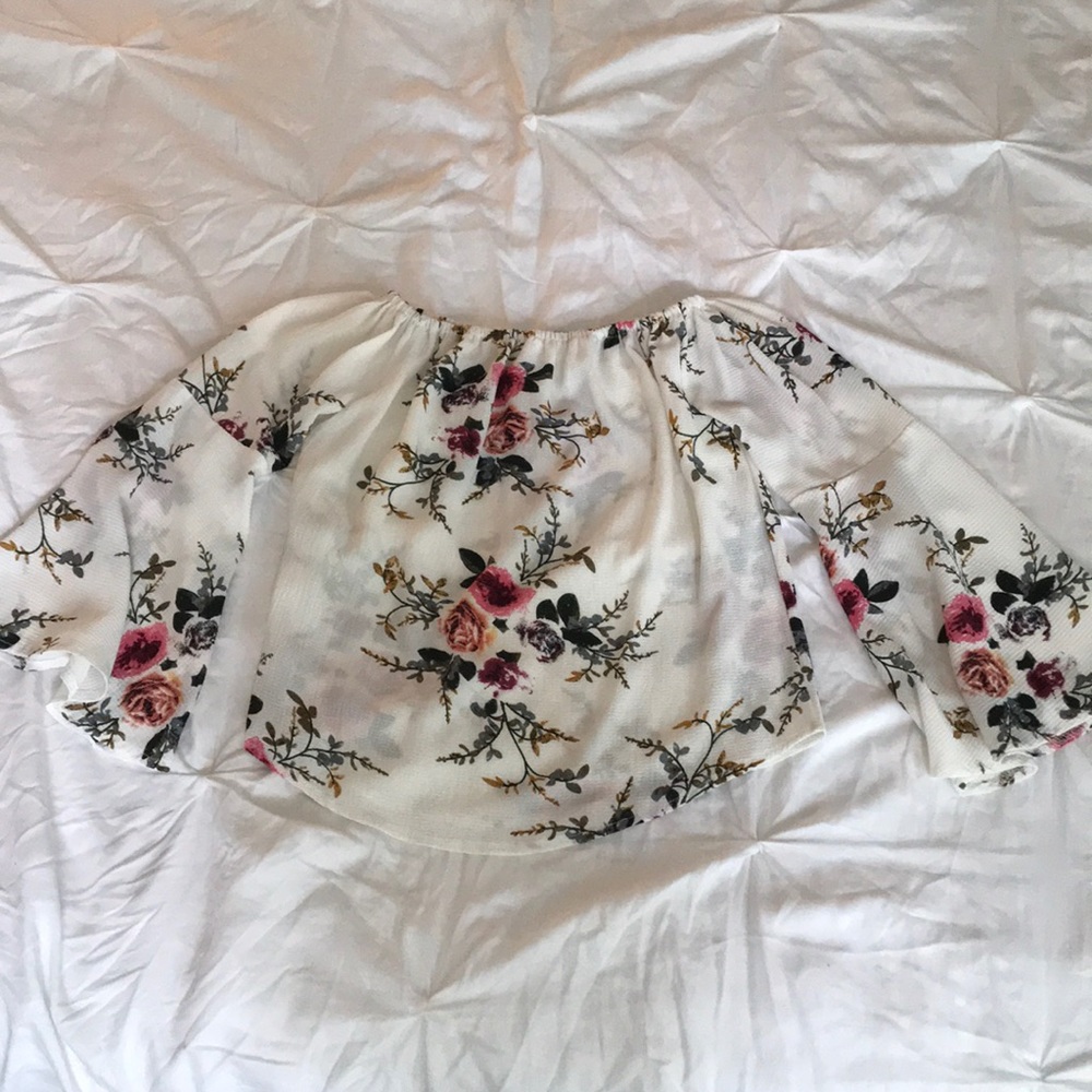 White floral top